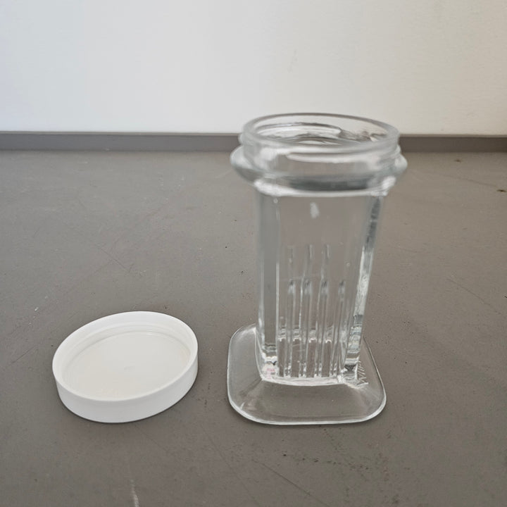 Small Glass Jar w/ Plastic Lid
