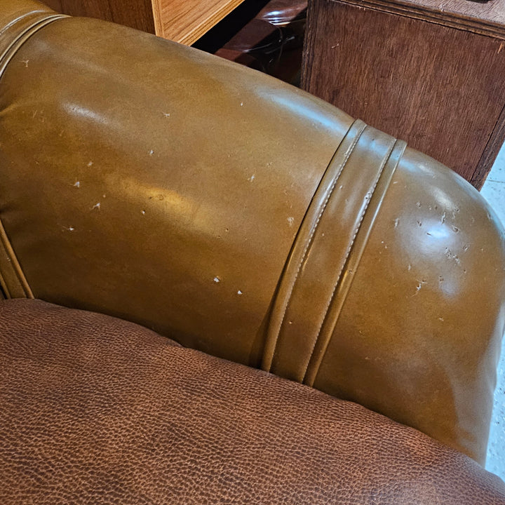 Vintage Brown Vinyl Lounge Chair