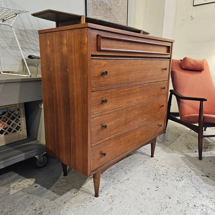 MCM Walnut Highboy Dresser