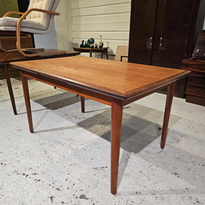 Restored Danish Teak Draw Leaf Dining Table