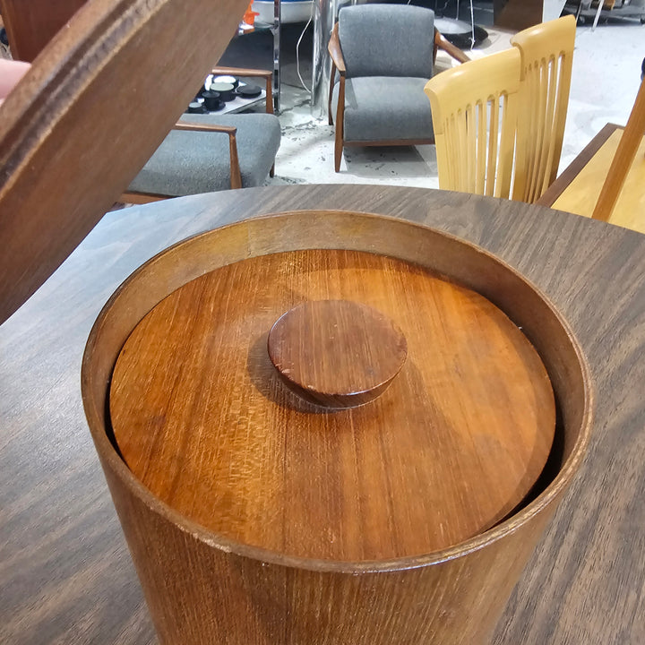 Set of Four Teak Nesting Canisters