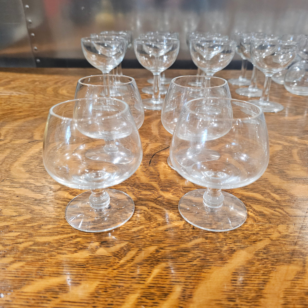 (4) Petite Cognac Brandy Sniffer Glasses