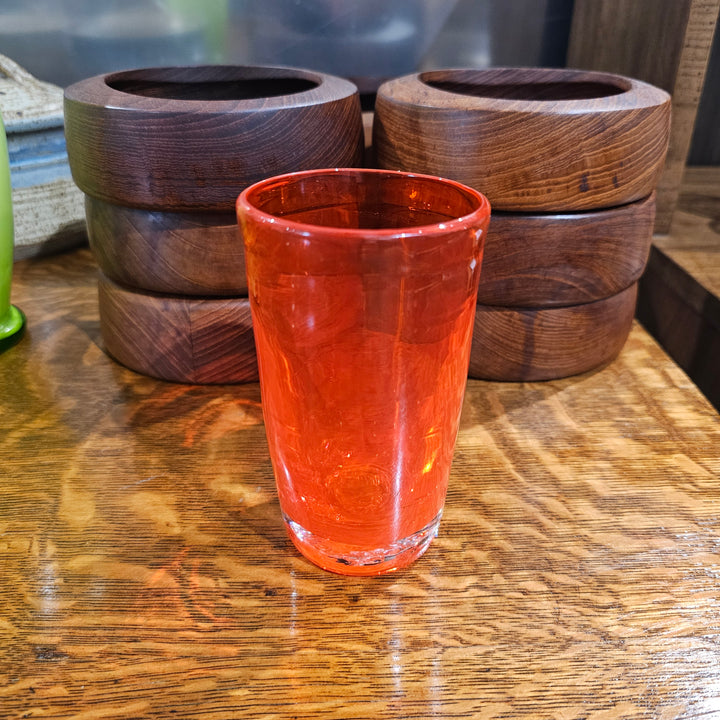 Orange Glass Blenko Style Cup / Vase