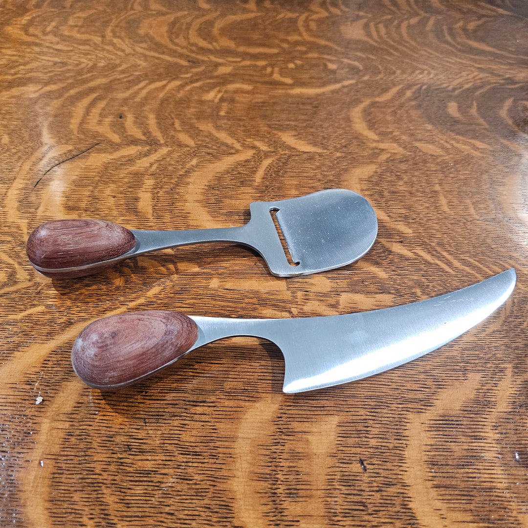 Pair of Dansk Teak Handle Cheese Slicers