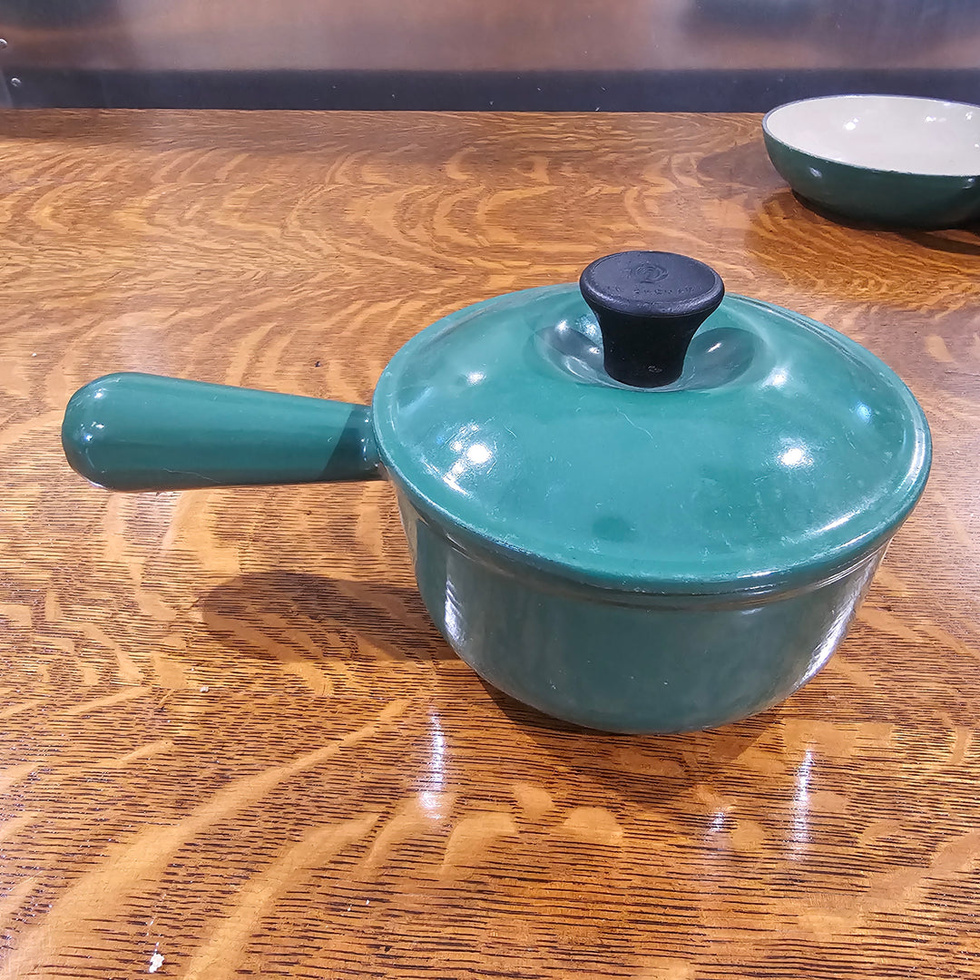 Le Creuset Hunter Green Saucier Pot w/ Lid