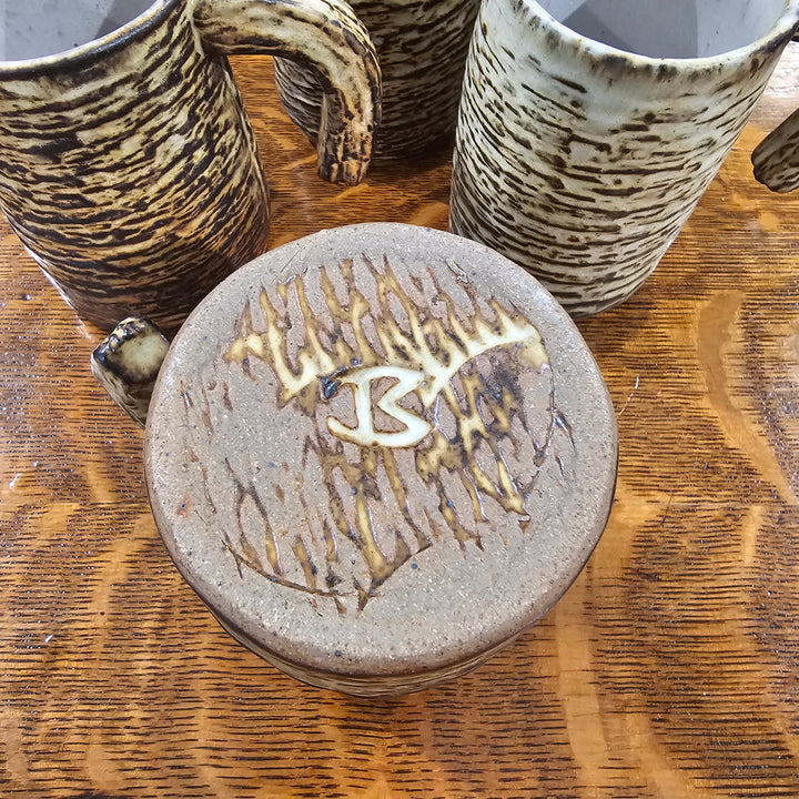 (4) Pottery Mugs by Mike Holmes
