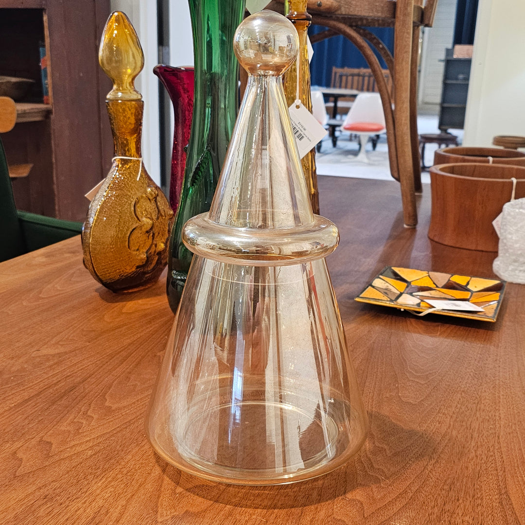 Peach Art Glass Jar
