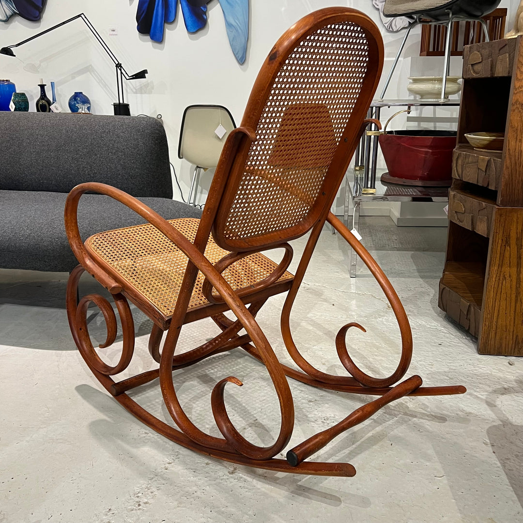 Antique Thonet Bentwood Rocker w/Perfect Caning