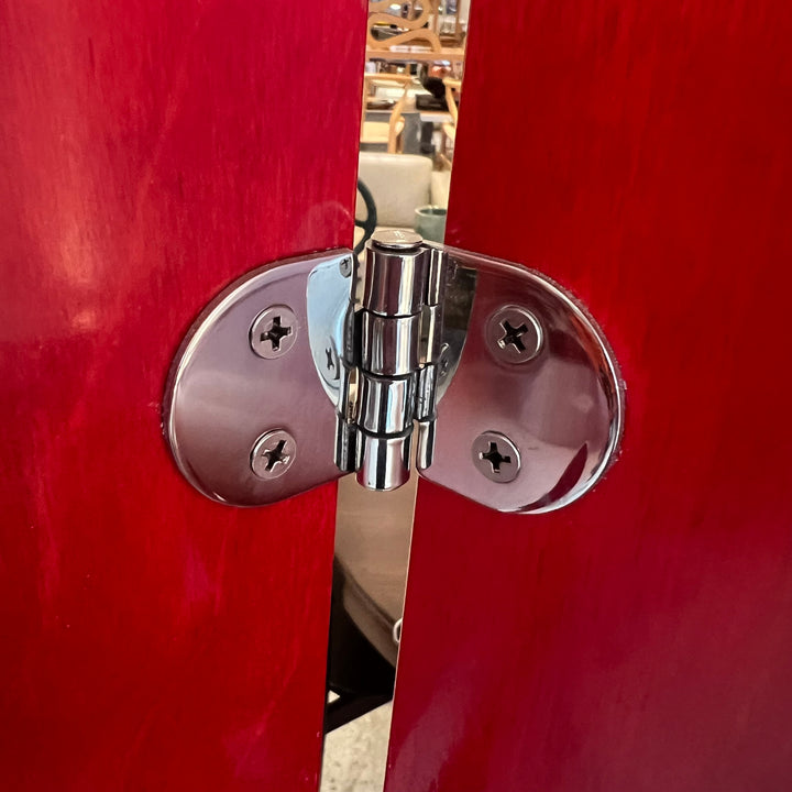One-of-a-kind Custom Red Lacquered Room Divider