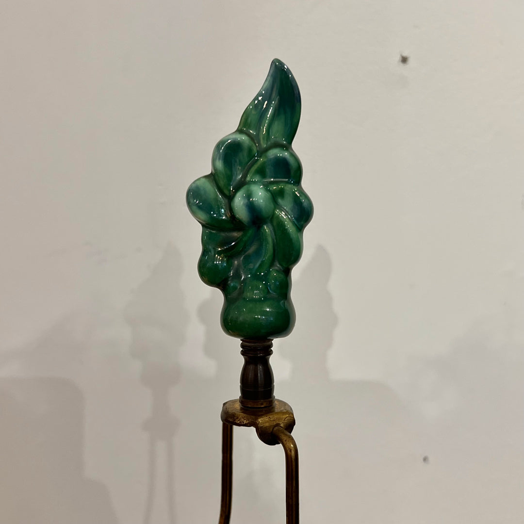 Ceramic Table Lamp w/Green & Blue Glaze