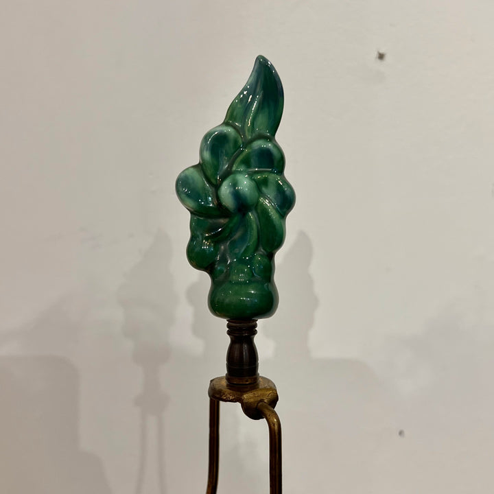 Ceramic Table Lamp w/Green & Blue Glaze