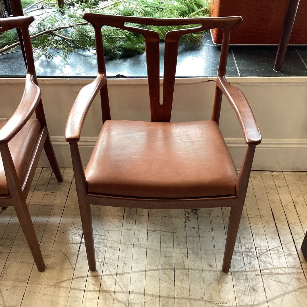 Set of Four Walnut MCM Chairs (Restored)