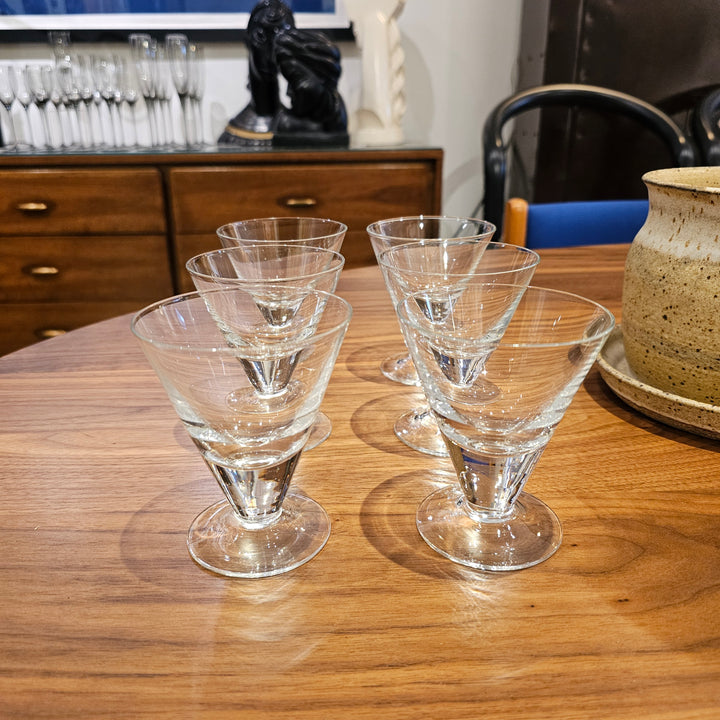 (6) Vintage Martini Glasses