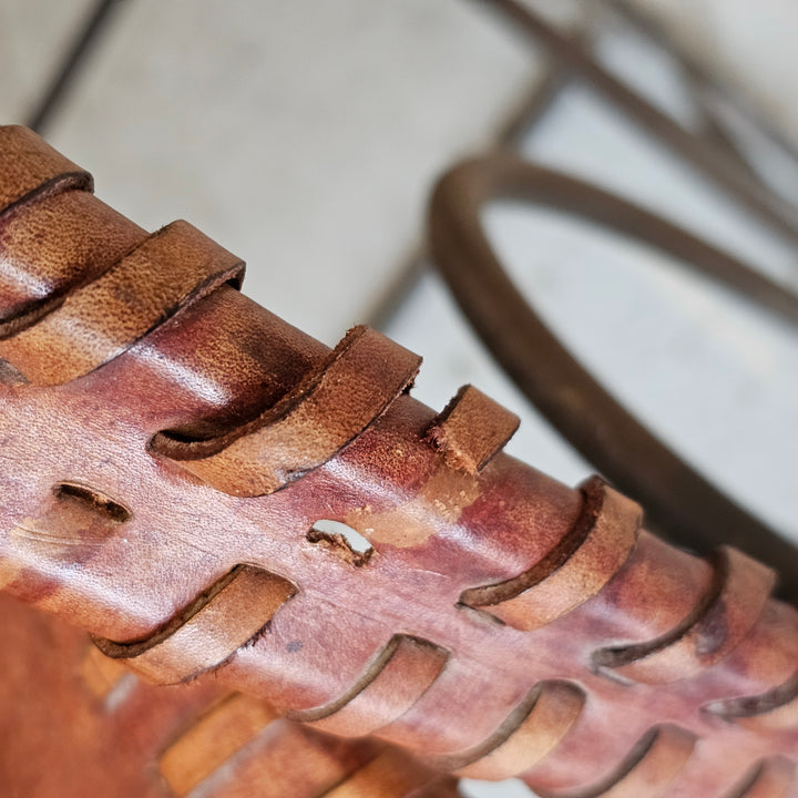 Iron & Leather Rocking Chair
